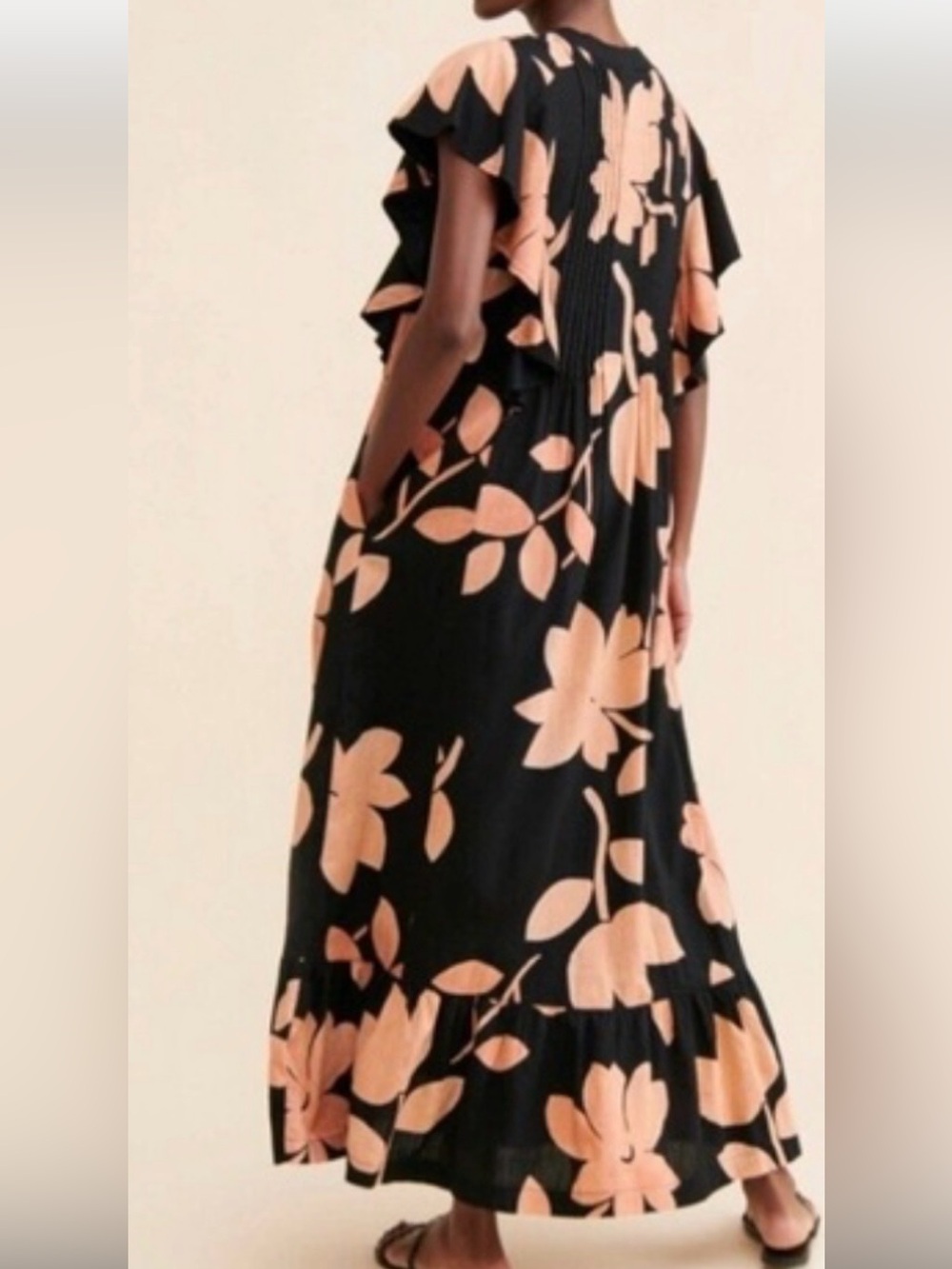 🛍️SALE Anthropologie Maeve Cassandra floral flounce maxi summer dress sz s - Picture 2 of 12